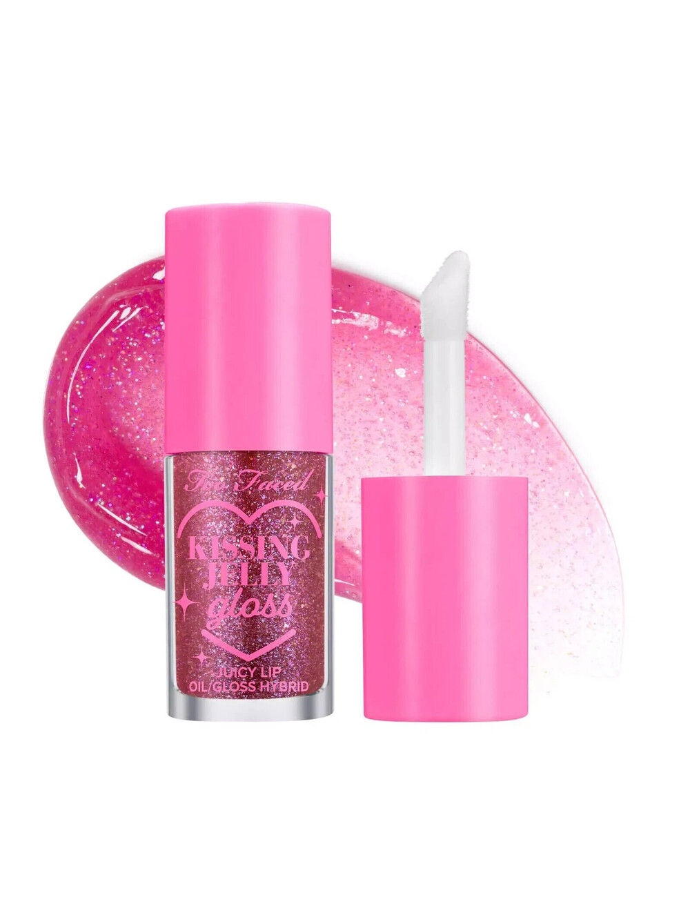 Too Faced Kissing Jelly Non-Sticky Lip Oil Gloss Grape Soda 0.15 Oz